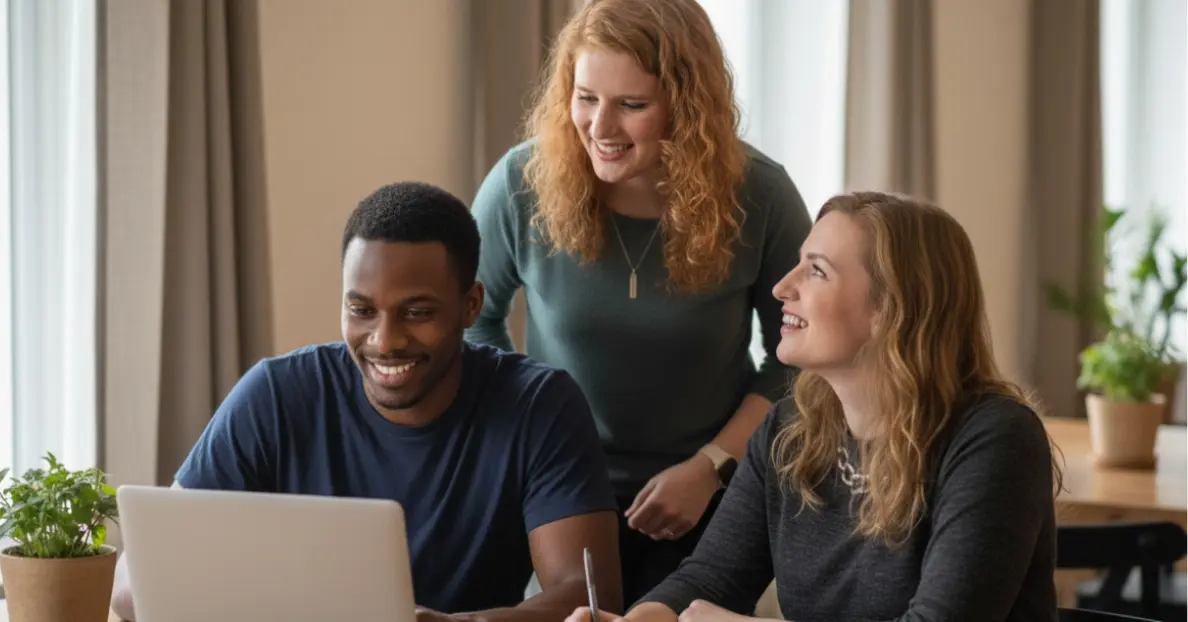 An IMPACT HubSpot trainer working with a client team