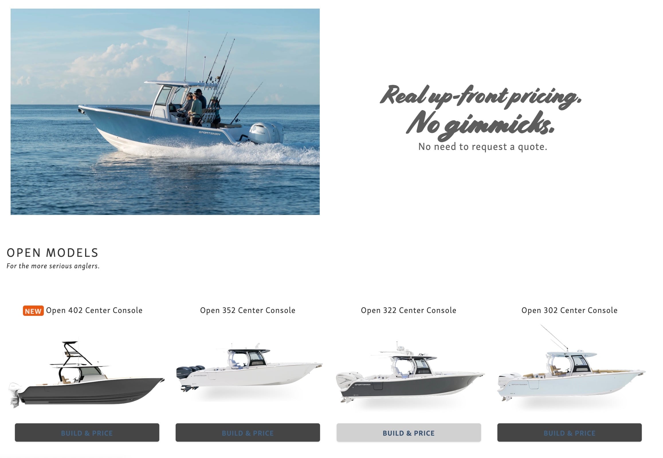 A self-pricing tool showing transparent cost estimates to a buyer