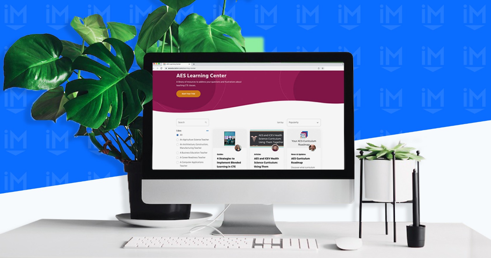 A well-organized website Learning Center