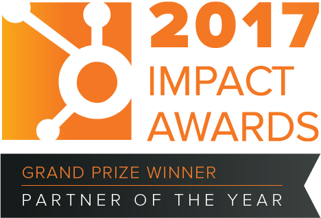 HubSpot 2017 Impact Awards badge: Grand Prize Winner, Partner of the Year